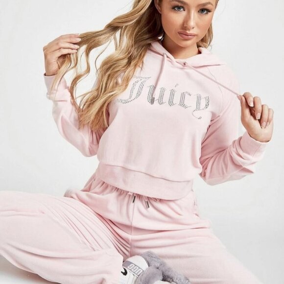 Juicy Couture Other - Juicy Couture Sleepwear Women's Pink Pajama Hoodie Velour Set size X-Large